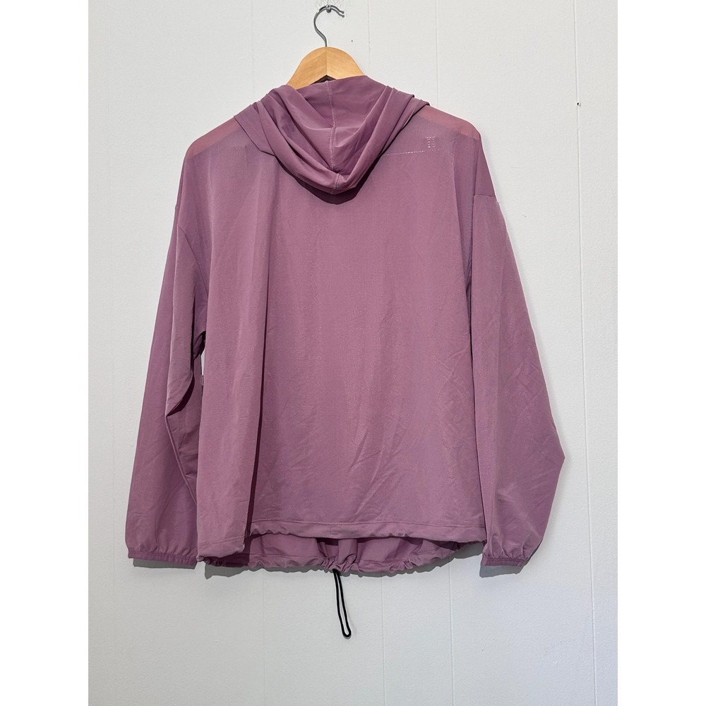 Avia Mauve Lightweight Mesh Hooded Pullover Jacket Large - Picture 5 of 5